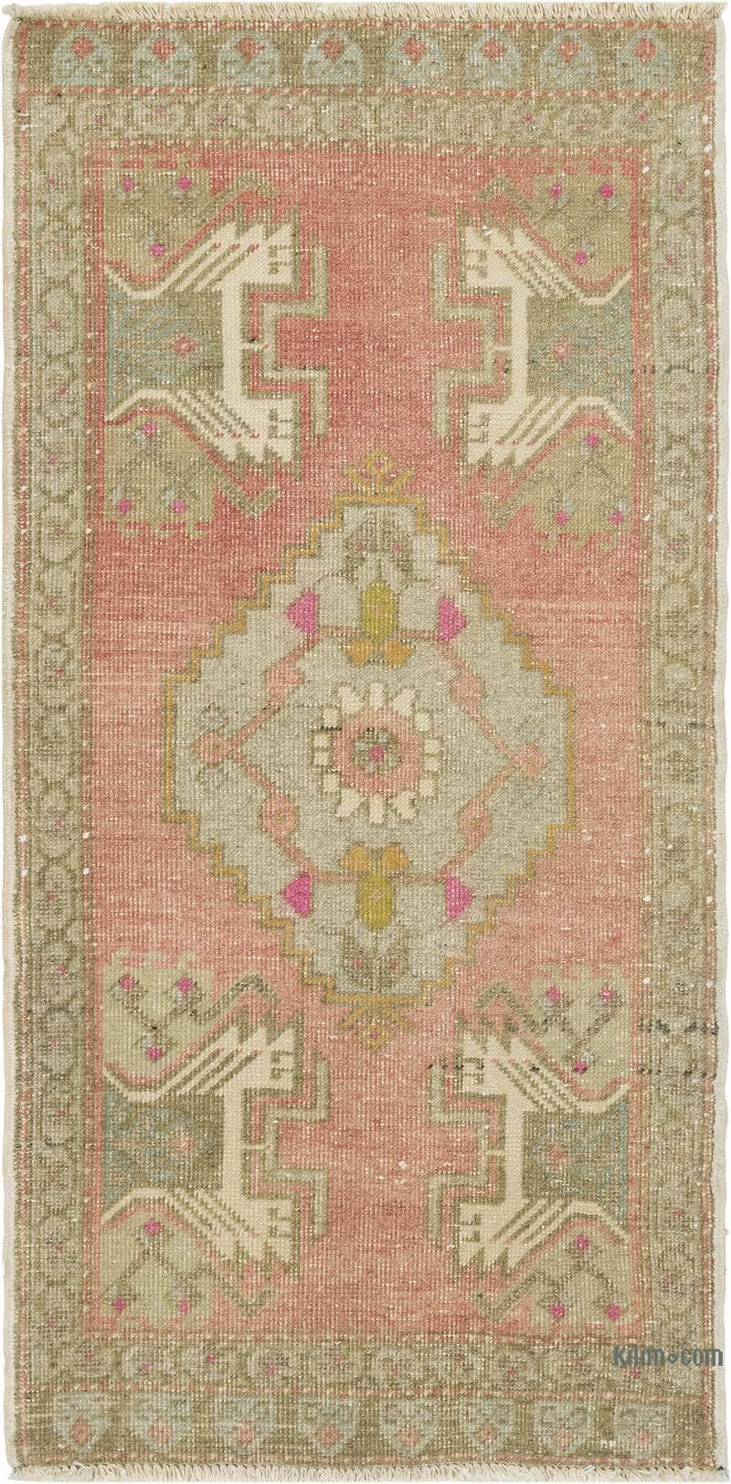 Vintage Turkish Hand-Knotted Rug - 1' 8" x 3' 6" (20" x 42") - K0083375