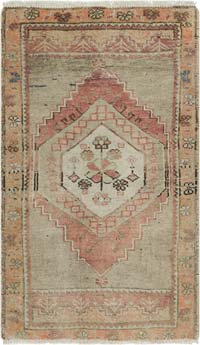 El Dokuma Vintage Halı - 54 cm x 90 cm
