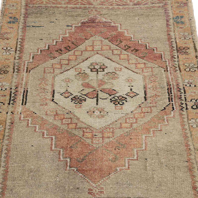 El Dokuma Vintage Halı - 54 cm x 90 cm - K0083377