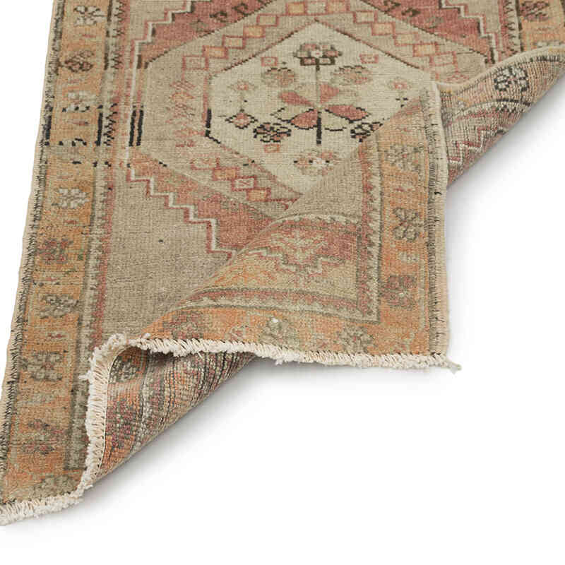 El Dokuma Vintage Halı - 54 cm x 90 cm - K0083377