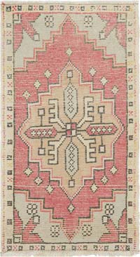 El Dokuma Vintage Halı - 52 cm x 93 cm