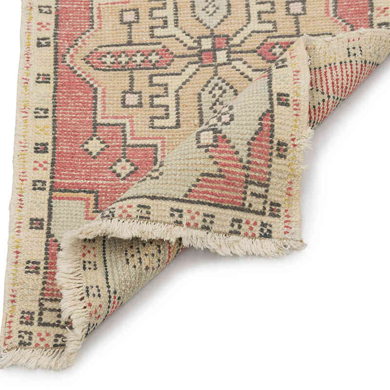 Alfombra Vintage Turca Anudada a Mano - 52 cm x 93 cm - K0083378
