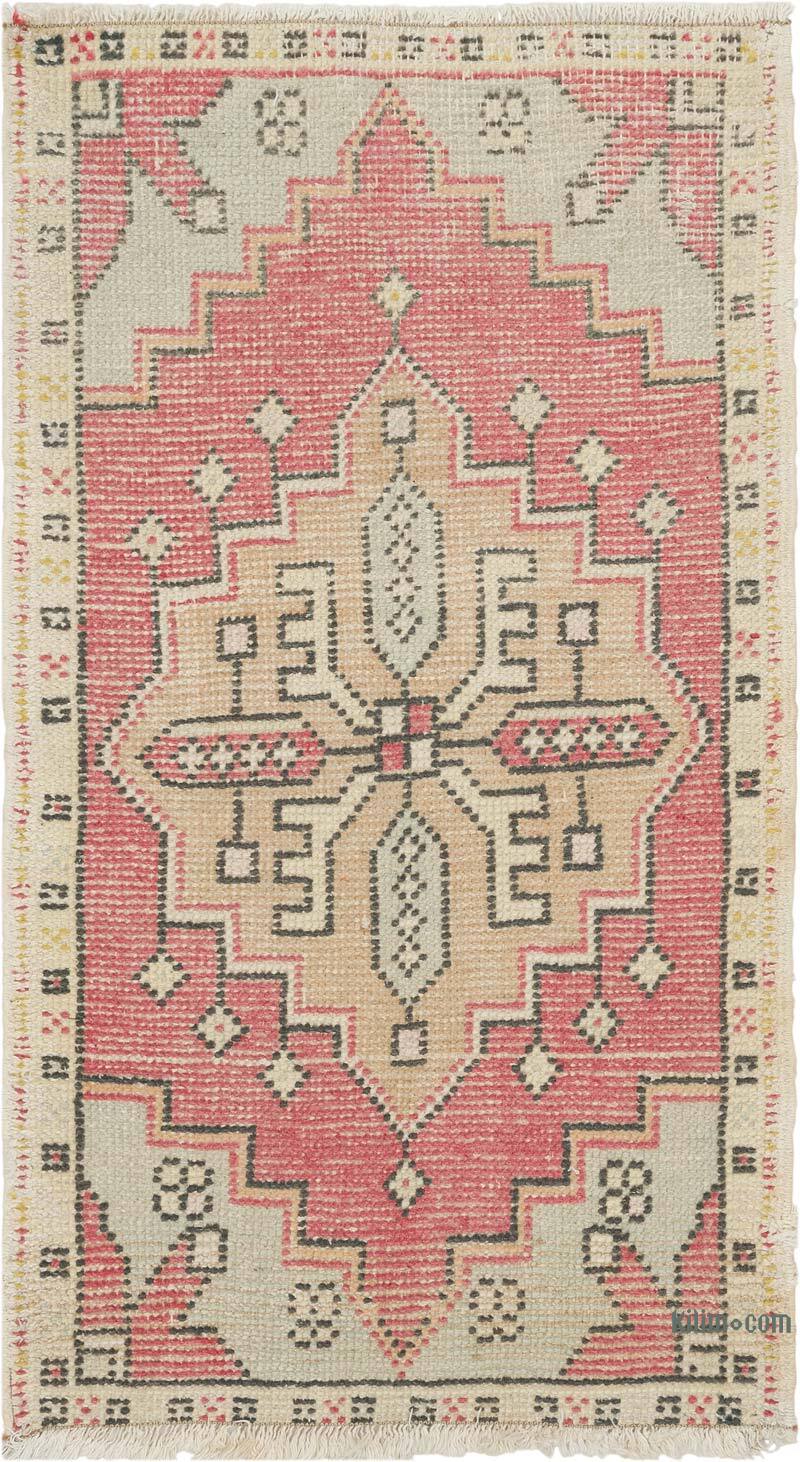 Alfombra Vintage Turca Anudada a Mano - 52 cm x 93 cm - K0083378