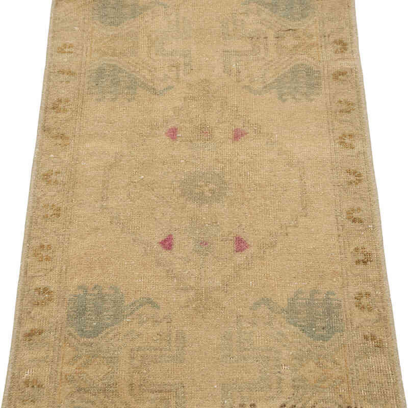 Alfombra Vintage Turca Anudada a Mano - 46 cm x 100 cm - K0083379