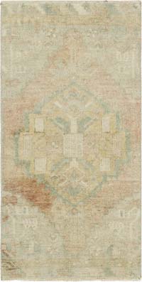 El Dokuma Vintage Halı - 47 cm x 93 cm