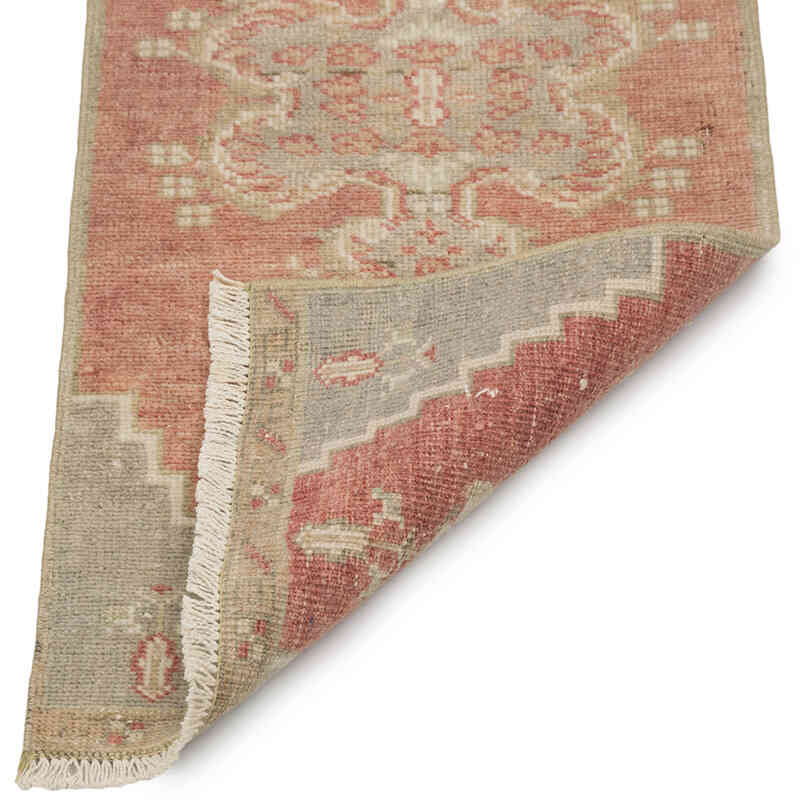 El Dokuma Vintage Halı - 38 cm x 84 cm - K0083382