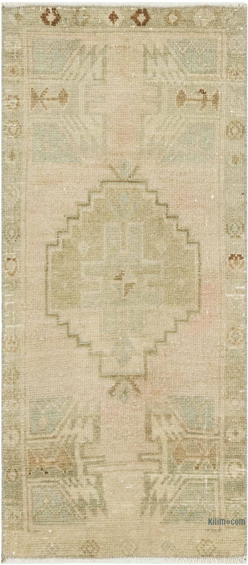 Vintage Turkish Hand-Knotted Rug - 1' 5" x 3' 3" (17" x 39") - K0083383
