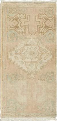 El Dokuma Vintage Halı - 46 cm x 96 cm