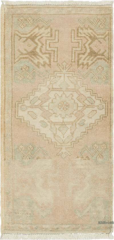 El Dokuma Vintage Halı - 46 cm x 96 cm