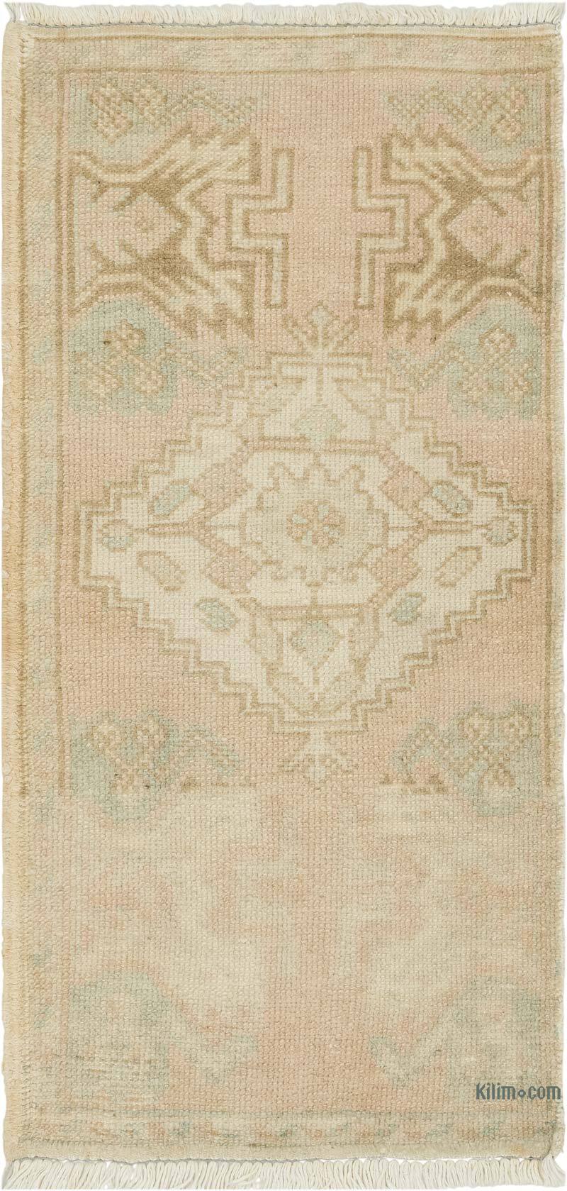 Vintage Turkish Hand-Knotted Rug - 1' 6" x 3' 2" (18" x 38") - K0083384