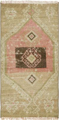 El Dokuma Vintage Halı - 43 cm x 82 cm