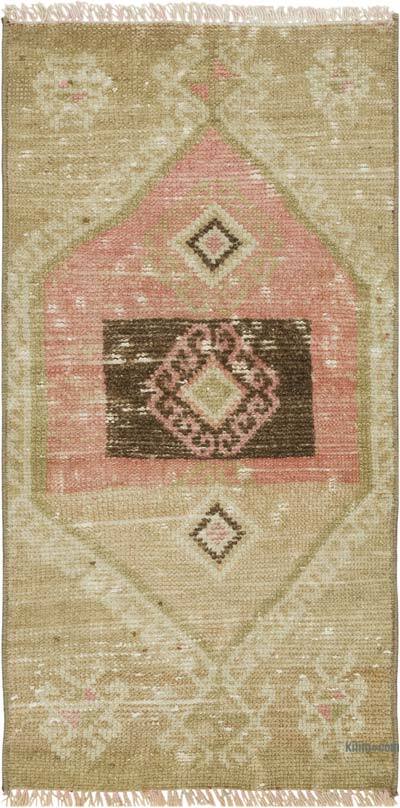 El Dokuma Vintage Halı - 43 cm x 82 cm