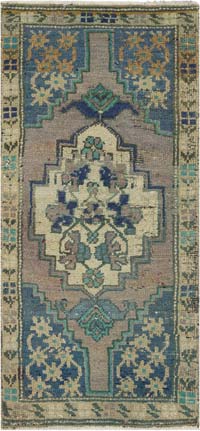 El Dokuma Vintage Halı - 48 cm x 103 cm