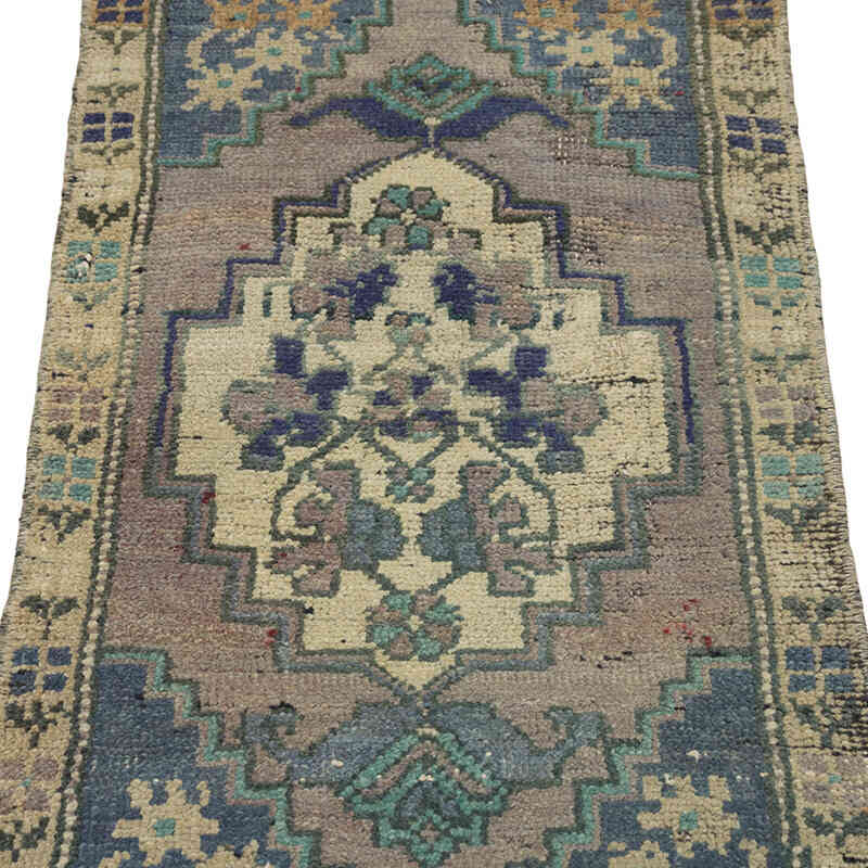 El Dokuma Vintage Halı - 48 cm x 103 cm - K0083386