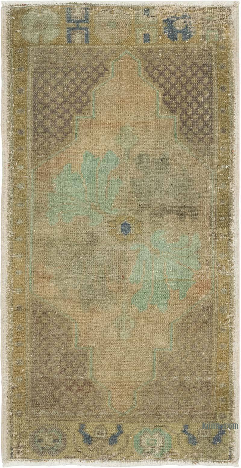 Alfombra Vintage Turca Anudada a Mano - 51 cm x 98 cm - K0083387