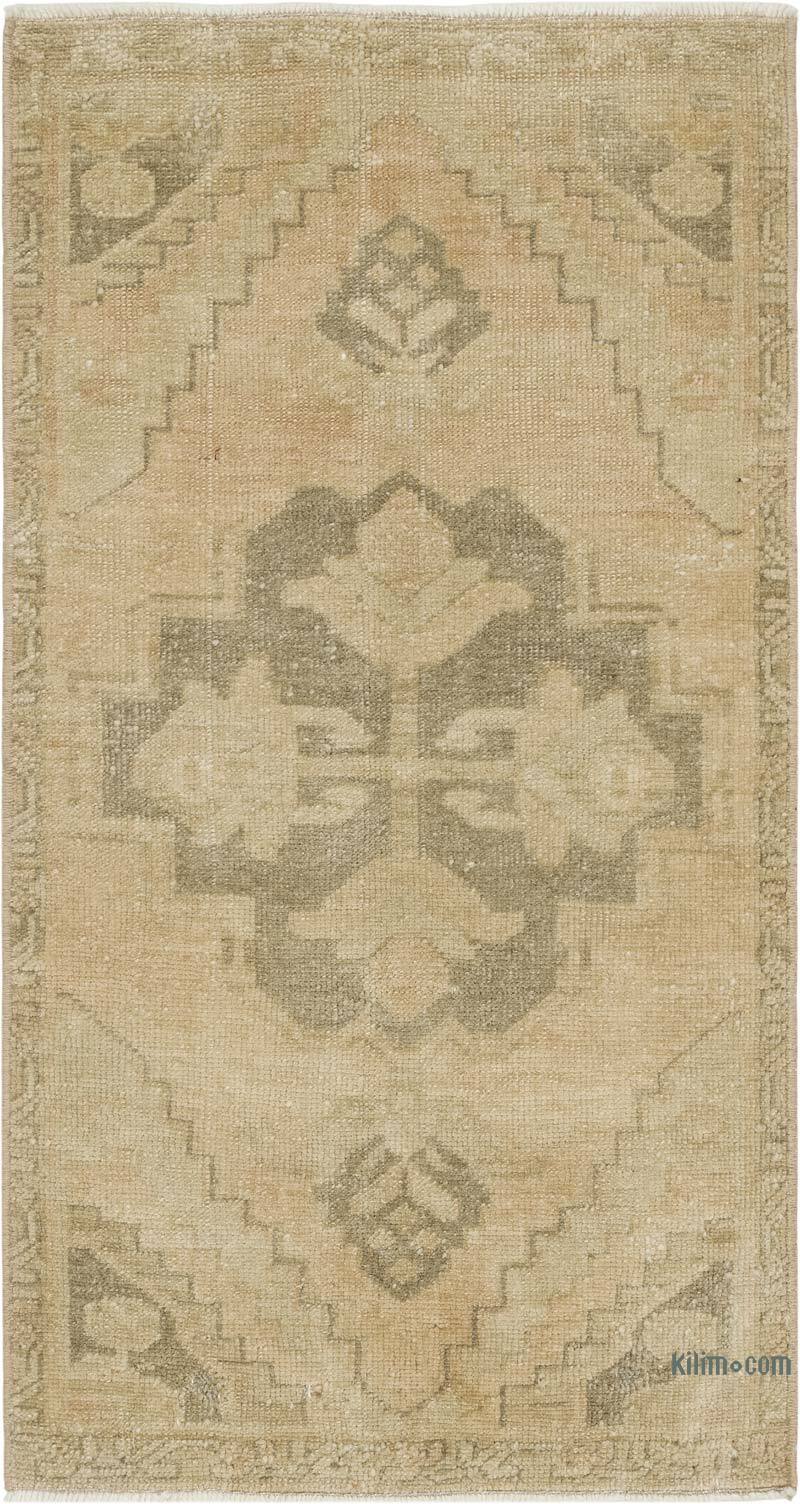 El Dokuma Vintage Halı - 53 cm x 100 cm - K0083388