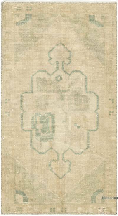 Alfombra Vintage Turca Anudada a Mano - 48 cm x 89 cm