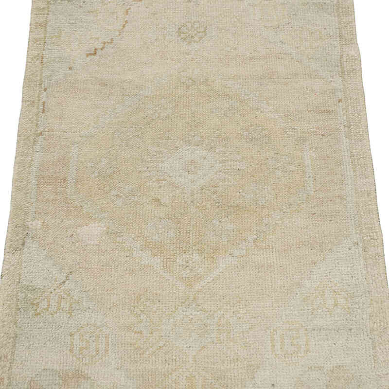 Alfombra Vintage Turca Anudada a Mano - 39 cm x 93 cm - K0083390