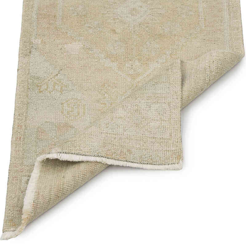 Alfombra Vintage Turca Anudada a Mano - 39 cm x 93 cm - K0083390