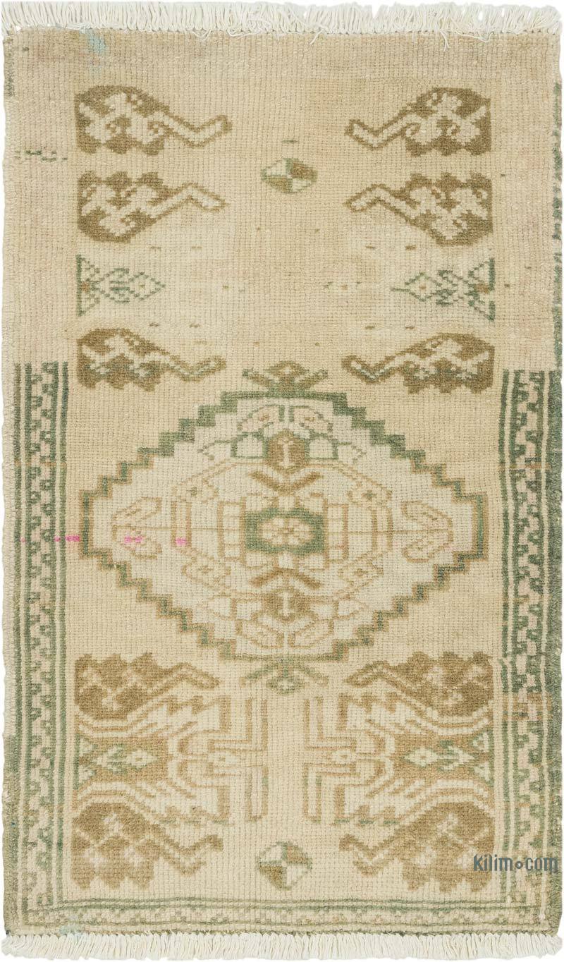 El Dokuma Vintage Halı - 51 cm x 83 cm - K0083393