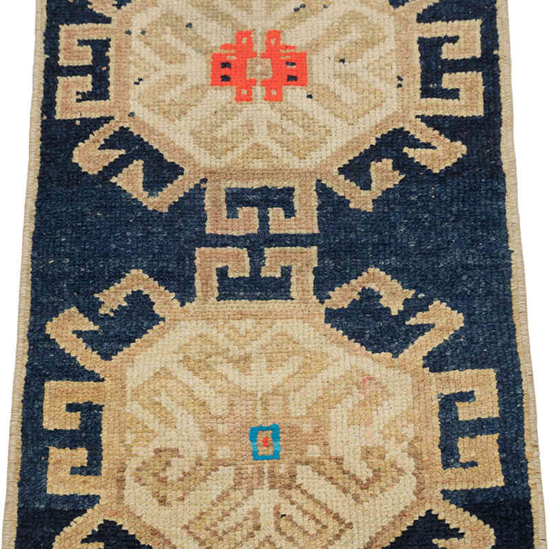 Alfombra Vintage Turca Anudada a Mano - 42 cm x 86 cm - K0083394