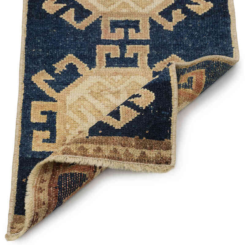 Alfombra Vintage Turca Anudada a Mano - 42 cm x 86 cm - K0083394