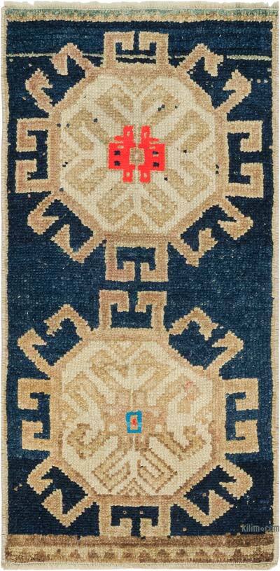 Alfombra Vintage Turca Anudada a Mano - 42 cm x 86 cm