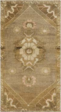 El Dokuma Vintage Halı - 49 cm x 90 cm