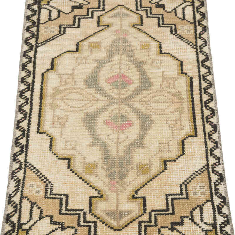 Alfombra Vintage Turca Anudada a Mano - 43 cm x 90 cm - K0083399