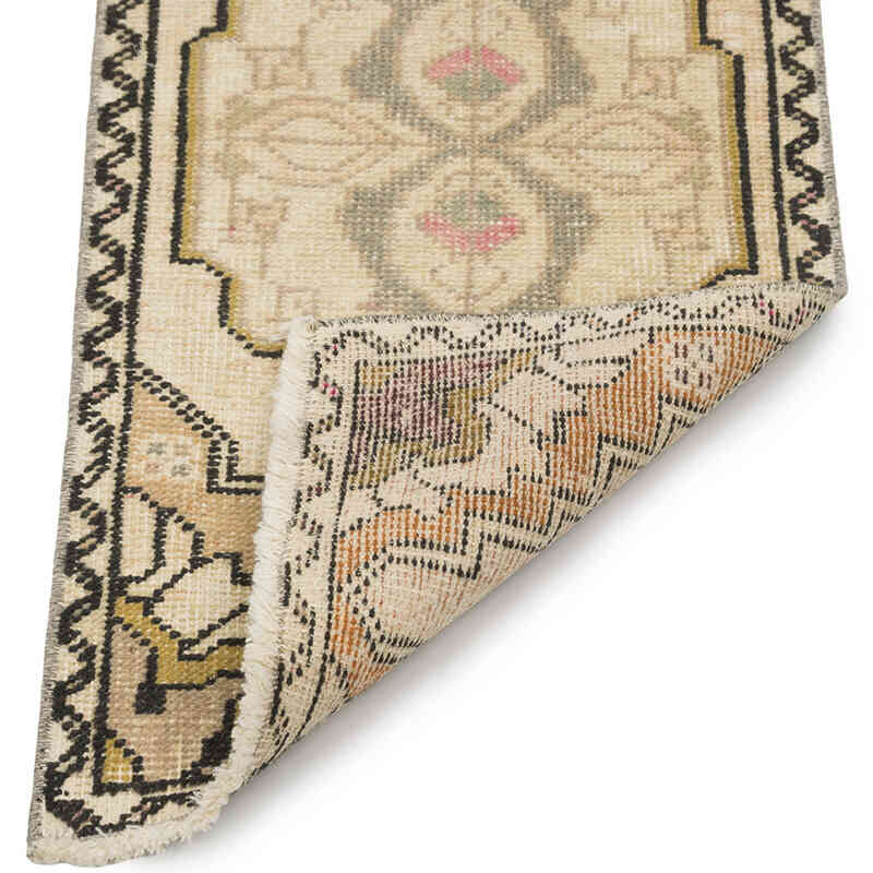 Alfombra Vintage Turca Anudada a Mano - 43 cm x 90 cm - K0083399