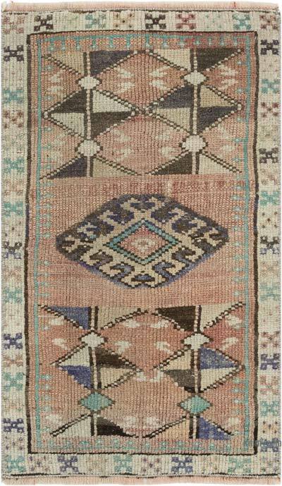Alfombra Vintage Turca Anudada a Mano - 42 cm x 70 cm