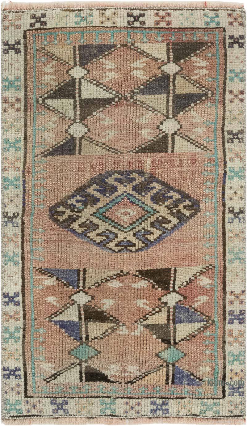 Vintage Turkish Hand-Knotted Rug - 1' 5" x 2' 4" (17" x 28") - K0083400