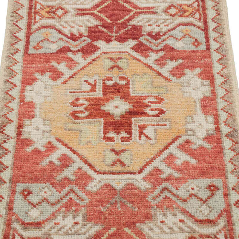 El Dokuma Vintage Halı - 50 cm x 88 cm - K0083402