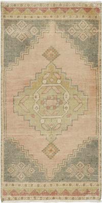 El Dokuma Vintage Halı - 53 cm x 108 cm