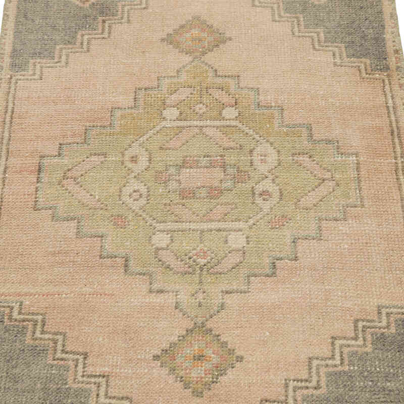 Alfombra Vintage Turca Anudada a Mano - 53 cm x 108 cm - K0083403