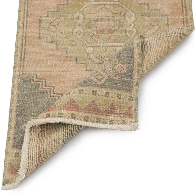Alfombra Vintage Turca Anudada a Mano - 53 cm x 108 cm - K0083403