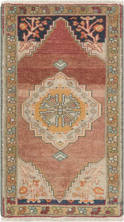 Vintage Turkish Hand-Knotted Rug - 51 cm x 89 cm
