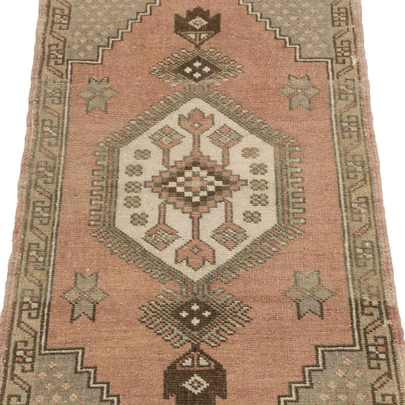Alfombra Vintage Turca Anudada a Mano - 47 cm x 85 cm - K0083405
