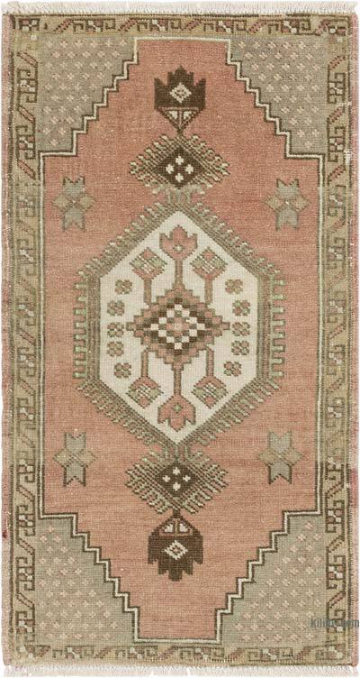 El Dokuma Vintage Halı - 47 cm x 85 cm