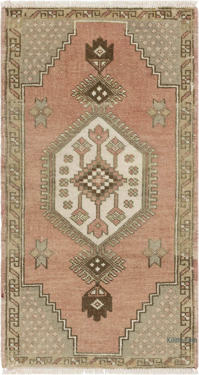 Alfombra Vintage Turca Anudada a Mano - 47 cm x 85 cm - K0083405