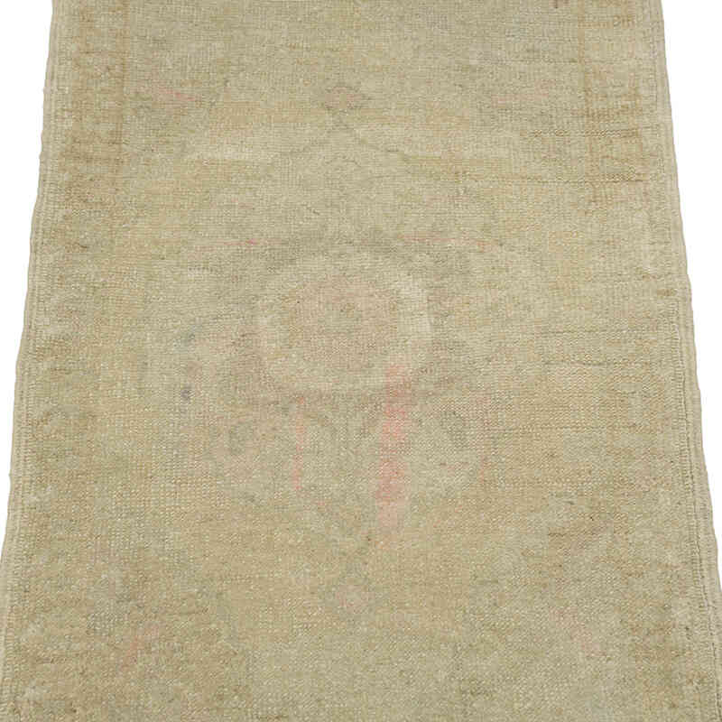 Alfombra Vintage Turca Anudada a Mano - 43 cm x 91 cm - K0083407