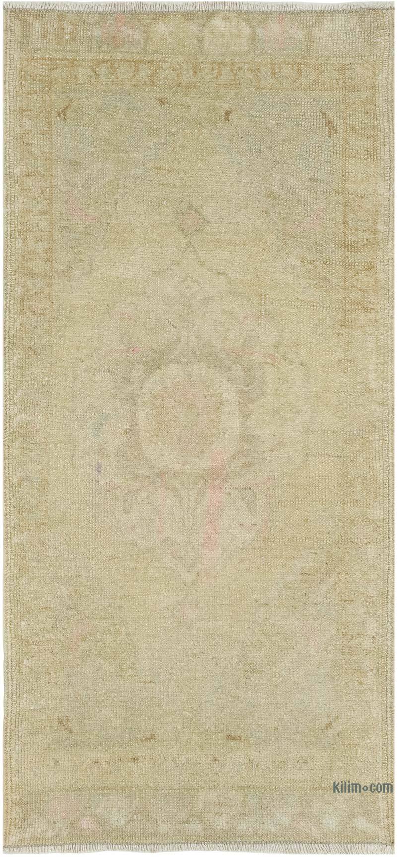 Alfombra Vintage Turca Anudada a Mano - 43 cm x 91 cm - K0083407