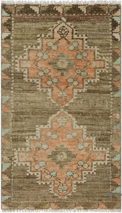 Vintage Turkish Hand-Knotted Rug - 1' 7" x 2' 8" (19" x 32")