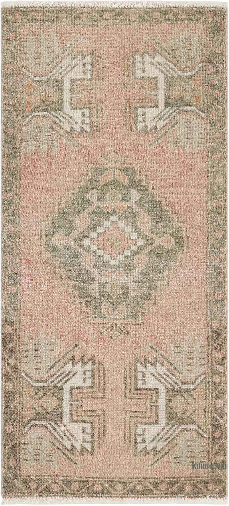 Vintage Turkish Hand-Knotted Rug - 1' 5" x 3' 1" (17" x 37") - K0083411