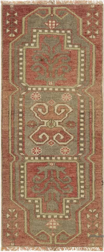 Vintage Turkish Hand-Knotted Rug - 1' 4" x 3' 2" (16" x 38")