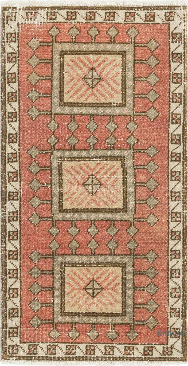 Alfombra Vintage Turca Anudada a Mano - 50 cm x 94 cm - K0083417