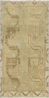 El Dokuma Vintage Halı - 47 cm x 92 cm