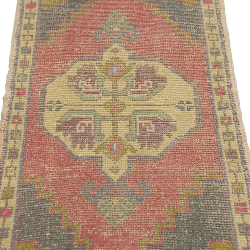 Alfombra Vintage Turca Anudada a Mano - 55 cm x 106 cm - K0083420
