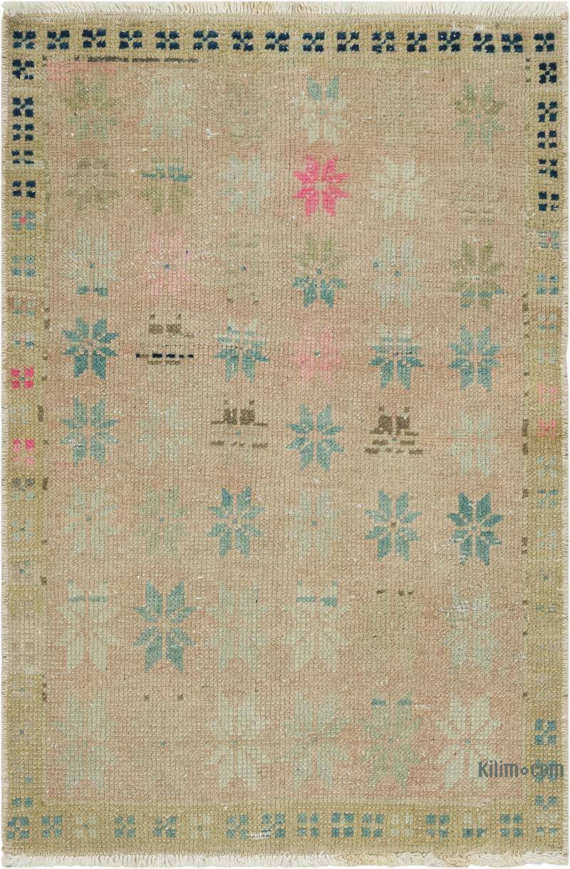 Alfombra Vintage Turca Anudada a Mano - 56 cm x 85 cm - K0083423