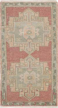 El Dokuma Vintage Halı - 50 cm x 90 cm